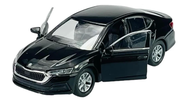Oyuncak Metal Model Araba 1/36 Çek Bırak Siyah Octavia ürün görseli