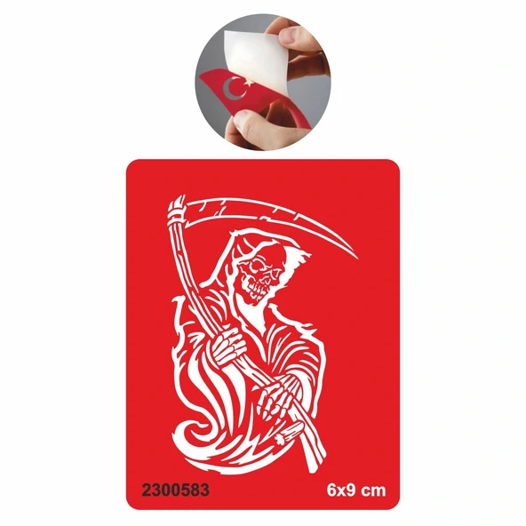 Korkusuz Azrail Tattoo Geçici Dövme Şablonları Kına Kalıpları ürün görseli 1