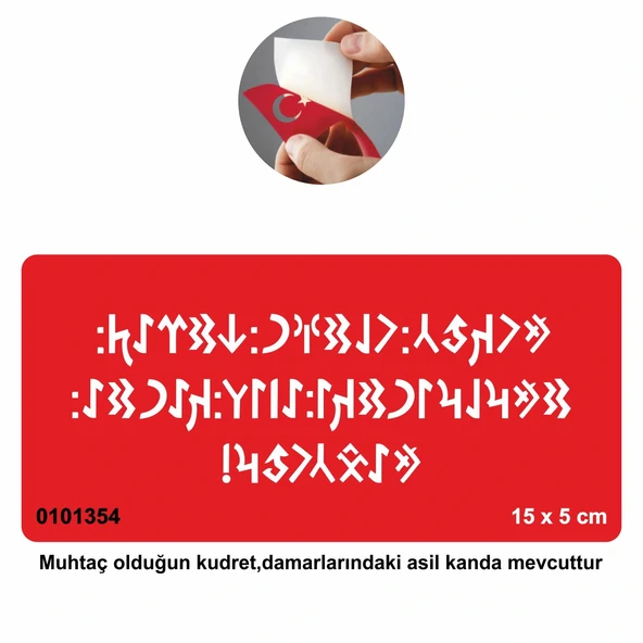 Ey!Türk Gençliği  Tattoo Geçici Dövme Şablonları Kına Kalıpları ürün görseli 1