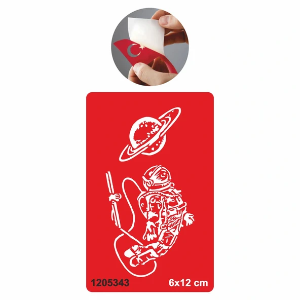 Uzay Yolcusu Astronot Tattoo Geçici Dövme Şablonları Kına Kalıpları ürün görseli 1