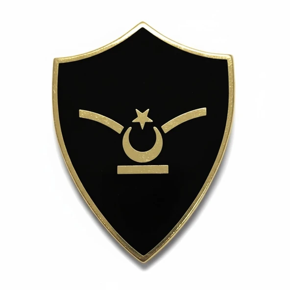 Minyatür Rütbe Astsubay Sağlık Sınıfı Yedek Astsubay - Astsubay Astçavuş (Siyah Zemin JANDARMA) - 1
