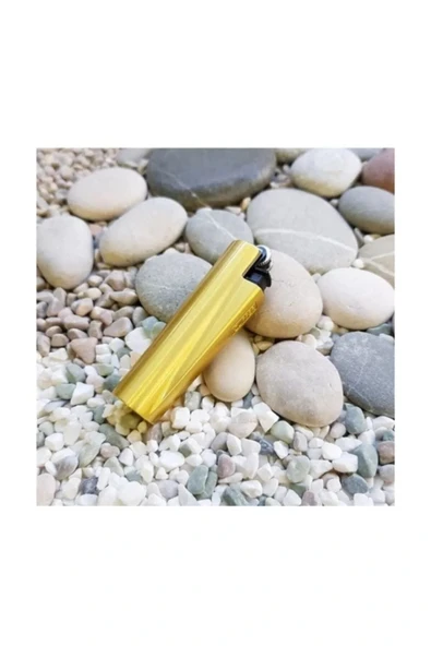 AlsepeteAvm Altın Metal Mikro Taşlı Çakmak - 2