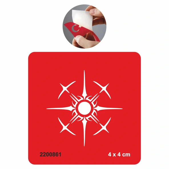 Viking Motifi Tattoo Geçici Dövme Şablonları Kına Kalıpları ürün görseli 1