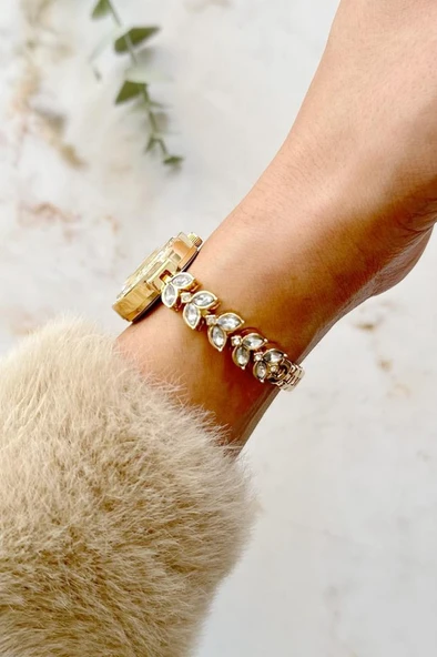 Dieana Gold Taşlı Kadın Kol Saati - Resim 3