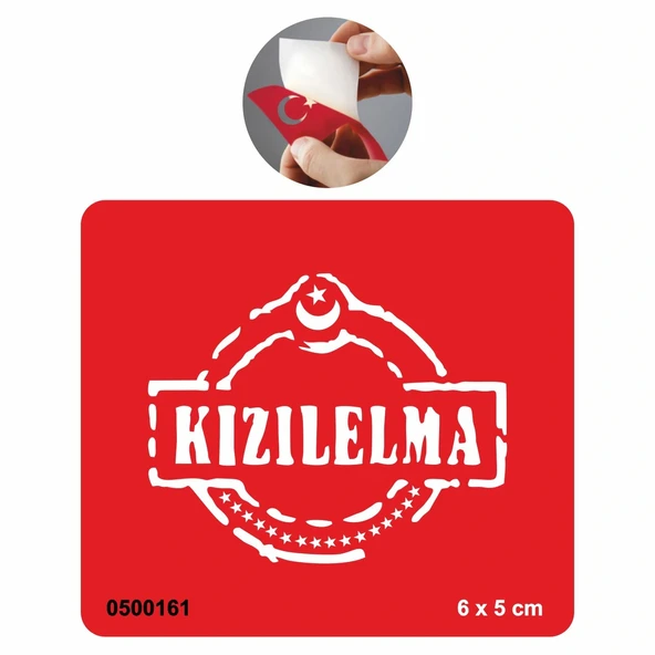 Kızıl Elma Ülkücü  Tattoo Geçici Dövme Şablonları Kına Kalıpları ürün görseli 1