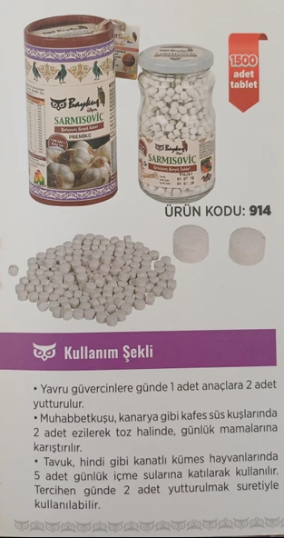SARMISOVİÇ KALSİYUM VE KEMİK TABLET - Resim 3