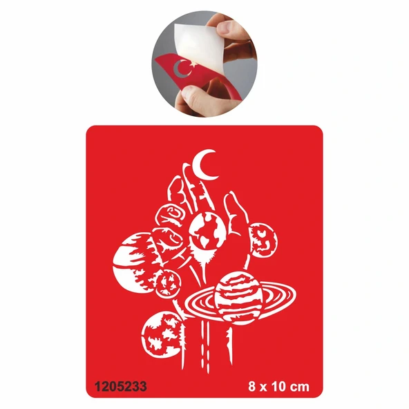 Gezegenler Tattoo Geçici Dövme Şablonları Kına Kalıpları ürün görseli 1