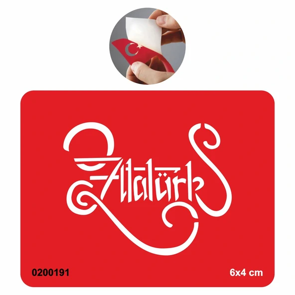 Atatürk Hat Yazısı Geçici Dövme Kına Şablonu Tattoo Geçici Dövme Şablonları Kına Kalıpları ürün görseli 1