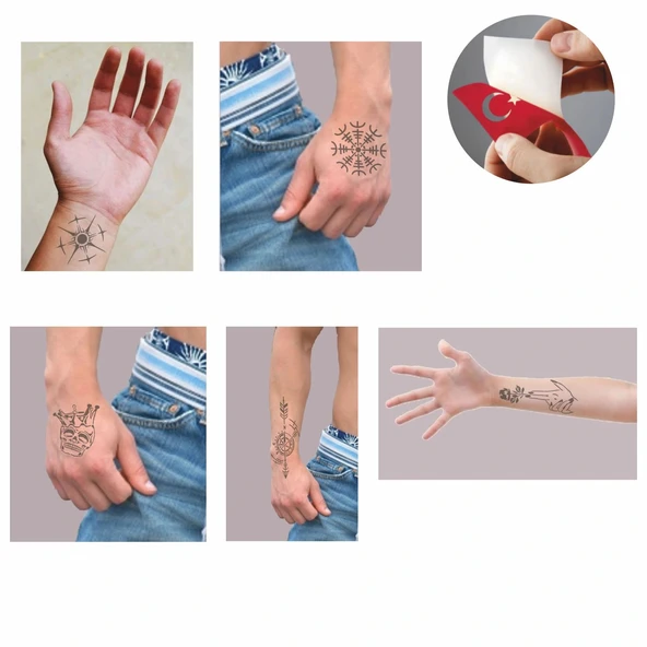 Kaşif Desenleri Set Geçici Dövme Kına Şablonu - 2