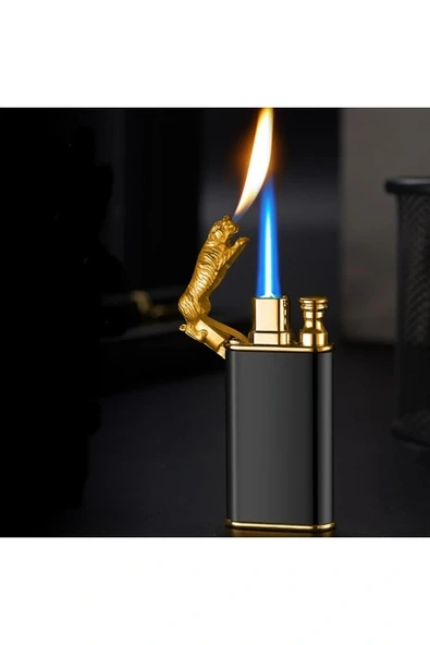 AlsepeteAvm Ejderha Figürlü Çift Alev Çakmak - Resim 3