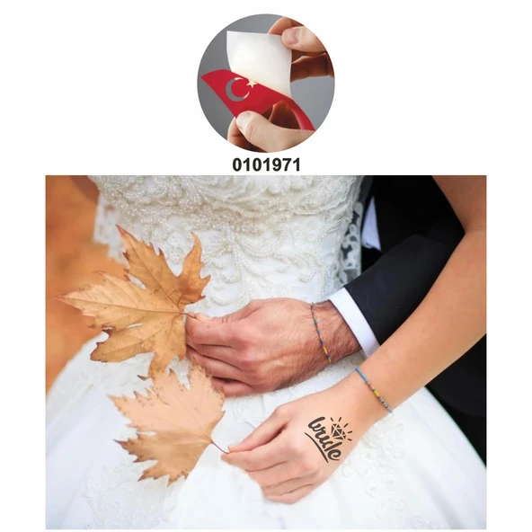 Tek Taş  Tattoo Geçici Dövme Şablonları Kına Kalıpları - Resim 2