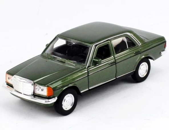 Oyuncak Metal Model Araba 1/36 Çek Bırak Yeşil Mercedes W123 - 1