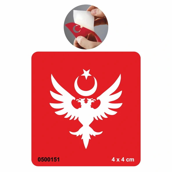 Çift Başlı Kartal Tattoo Geçici Dövme Şablonları Kına Kalıpları ürün görseli 1