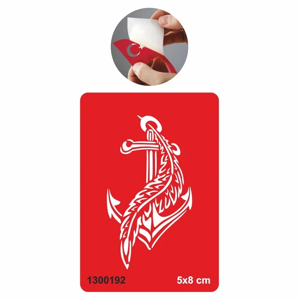 Deniz Tutkusu Çapa  Tattoo Geçici Dövme Şablonları Kına Kalıpları ürün görseli 1