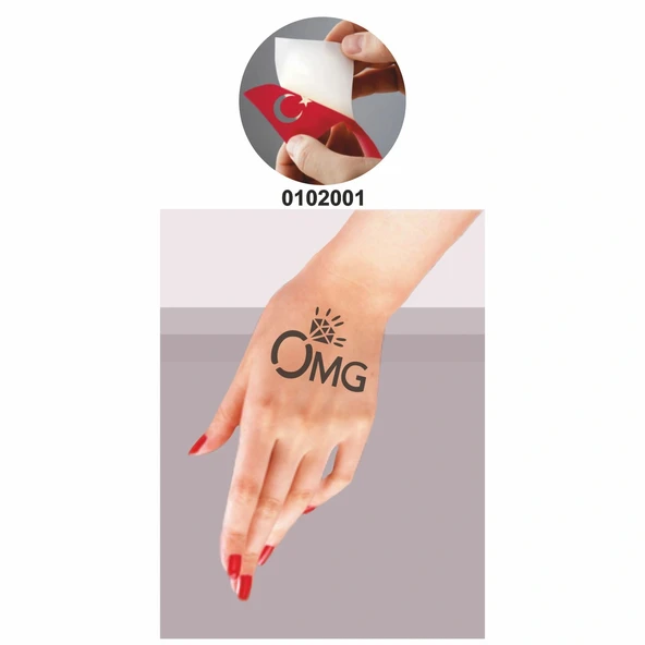 Aman Tanrım Tek Taş  Tattoo Geçici Dövme Şablonları Kına Kalıpları - Resim 2