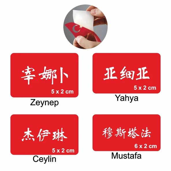 Çince İsim Dövme Şablonu Kına Deseni Sadece Desen ürün görseli 1