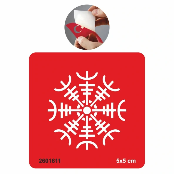 Helm Of Awe Viking Sembolü  Tattoo Geçici Dövme Şablonları Kına Kalıpları ürün görseli 1