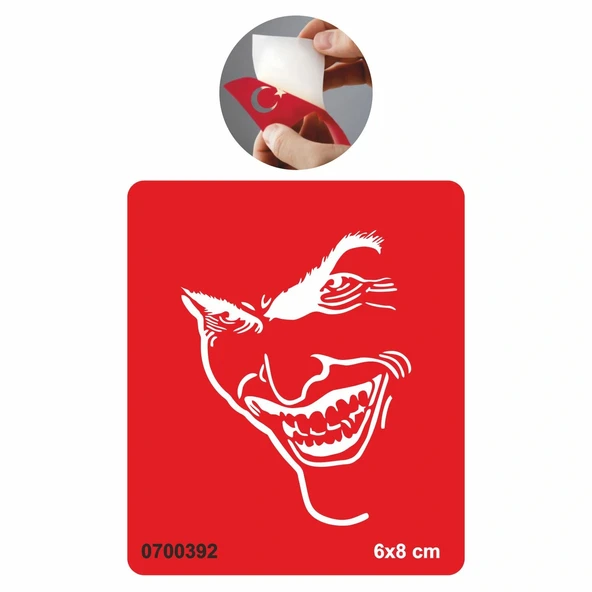 Gerçek Kötü Joker Tattoo Geçici Dövme Şablonları Kına Kalıpları ürün görseli 1