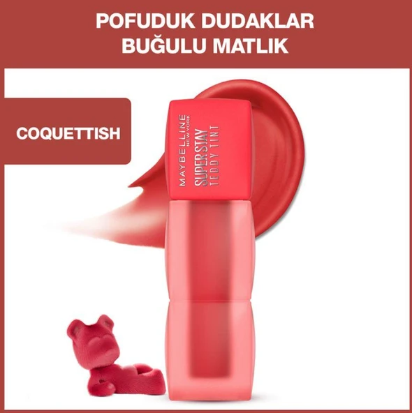 Maybelline New York Super Stay Teddy Tint Uzun Süre Kalıcı Likit Mat Tint 30 Coquettish - 2