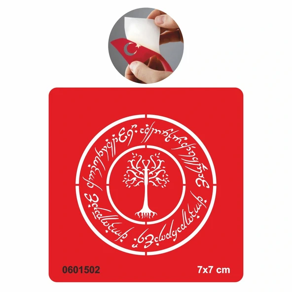 Elf Yazısı Ağaç Tattoo Geçici Dövme Şablonları Kına Kalıpları ürün görseli 1