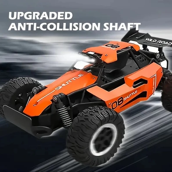 1:16 Off Road Şarjlı RC Uzaktan kumandalı TURUNCU Arazi Aracı 5 Kanallı Tek Bataryalı 20 Km/s Hızında Hediyelik Oyuncak - 4