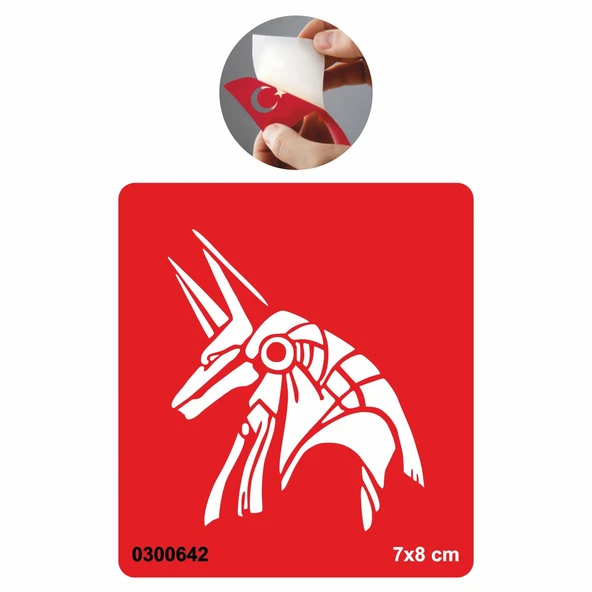 Mısır Tanrısı Seth Tattoo Geçici Dövme Şablonları Kına Kalıpları ürün görseli 1