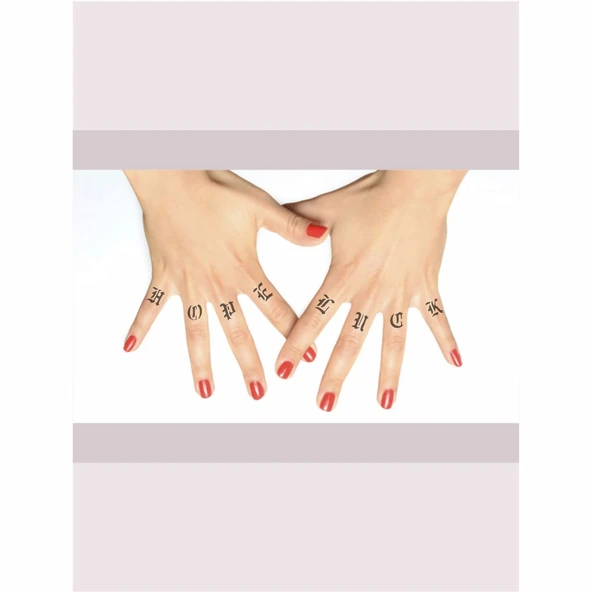 Alfabe Gotik Şerit Harfler Hint Kınası ile Geçici Dövme Yapma Seti - Resim 2