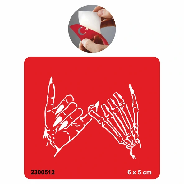 Lades iskelet elleri Tattoo Geçici Dövme Şablonları Kına Kalıpları ürün görseli 1