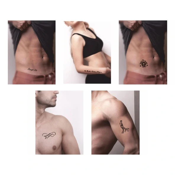 Atatürk Desenleri Hint Kınası ile Geçici Dövme Yapma Seti - 2