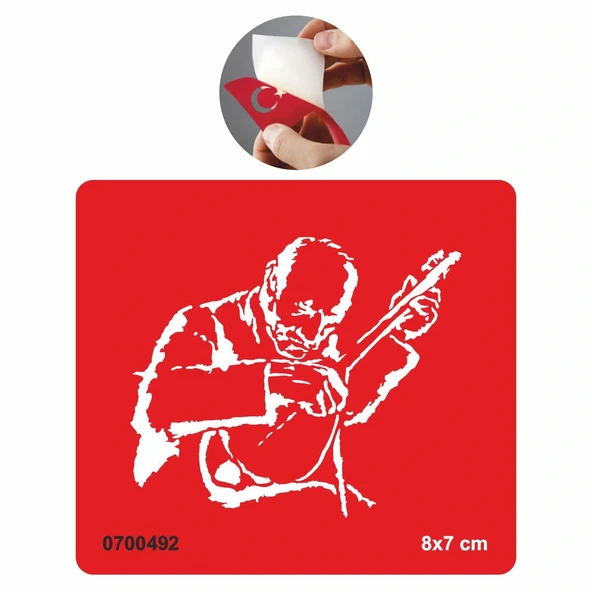 Saz Sanatçısı Tattoo Geçici Dövme Şablonları Kına Kalıpları ürün görseli 1