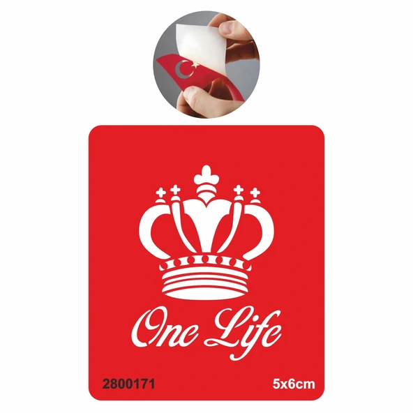 Tek Hayat Taç Tattoo Geçici Dövme Şablonları Kına Kalıpları ürün görseli 1