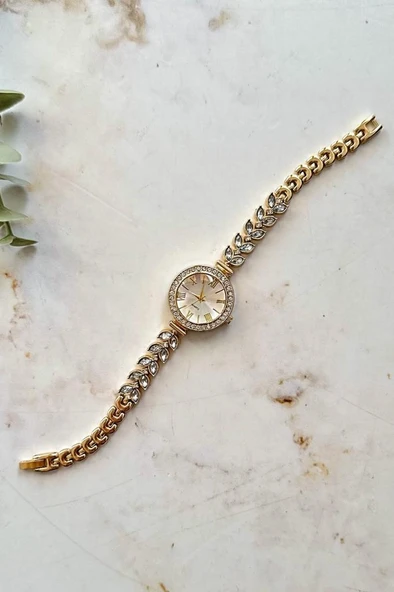 Dieana Gold Taşlı Kadın Kol Saati - Resim 4