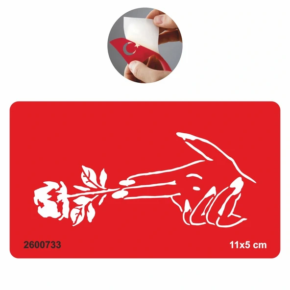 Silah ve Gül  Tattoo Geçici Dövme Şablonları Kına Kalıpları ürün görseli 1