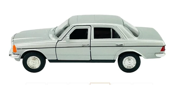 Oyuncak Metal Model Araba 1/36 Çek Bırak Gri Mercedes W123 - Resim 4