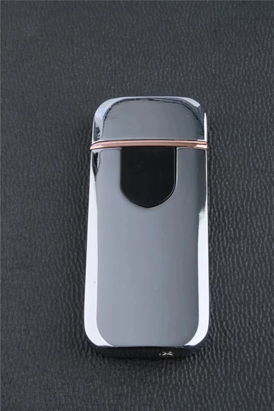 AlsepeteAvm Ice Kaplamalı Şarjlı Dokunmatik Çakmak Gümüş - Smcx709br4 - Resim 2