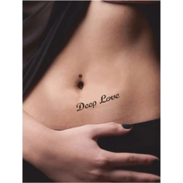 Derin Aşk El Yazısı Font Tattoo Geçici Dövme Şablonları Kına Kalıpları - Resim 2