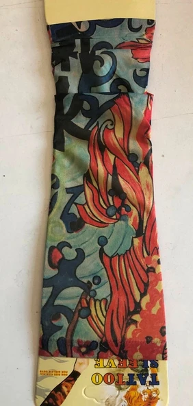 Çift Kol Giyilebilir Dövme Tribal Effect Tattoo Sleeve - Resim 2