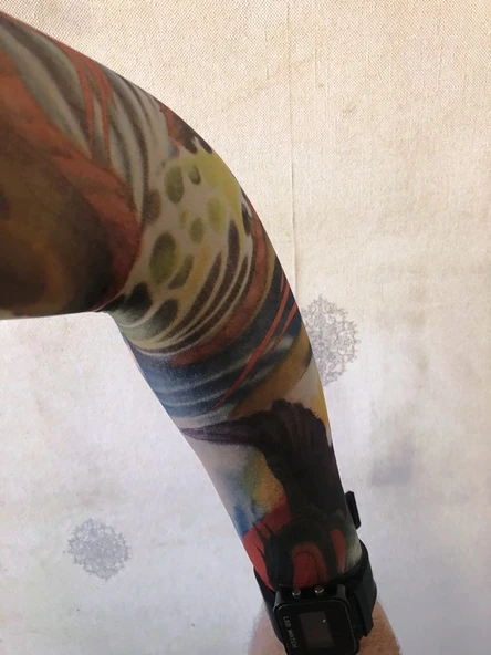 Çift Kol Giyilebilir Dövme Pençe Desenler Tattoo Sleeve ürün görseli 1