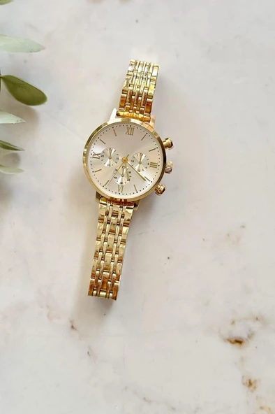 Massa Gold İçi Gümüş Kadın Kol Saati - 4