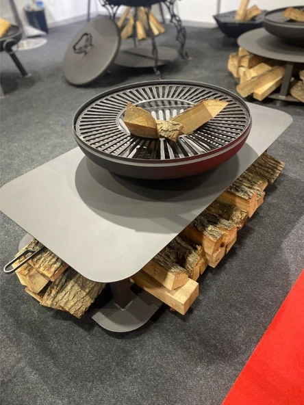 Fumolio Fuji QUADRA Odunluklu Ateş Çukuru & Bahçe Masası - Resim 3