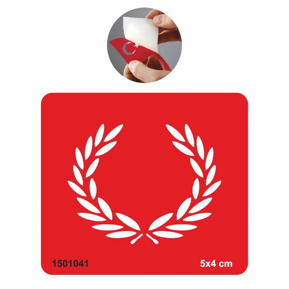 Bizans Zeytin Dalı Taç  Tattoo Geçici Dövme Şablonları Kına Kalıpları ürün görseli 1