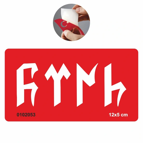 Büyük Göktürkçe Türk Yazısı  Tattoo Geçici Dövme Şablonları Kına Kalıpları