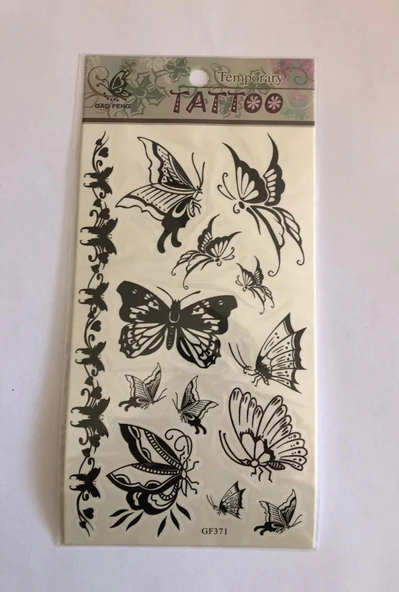 Renksiz Kelebekler Yapıştırma Sticker Dövme Geçici Dövme Temporary Tattoos ürün görseli 1