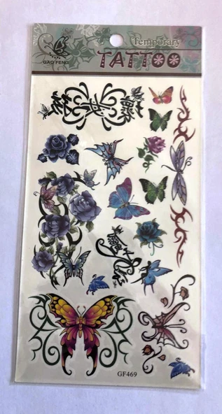 MinikKelebekler Yapıştırma Sticker Dövme Geçici Dövme Temporary Tattoos ürün görseli 1