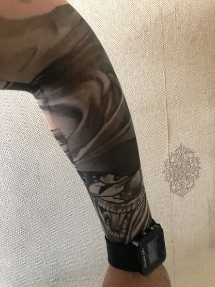 Çift Kol Giyilebilir Dövme Göz Desenler Tattoo Sleeve ürün görseli 1