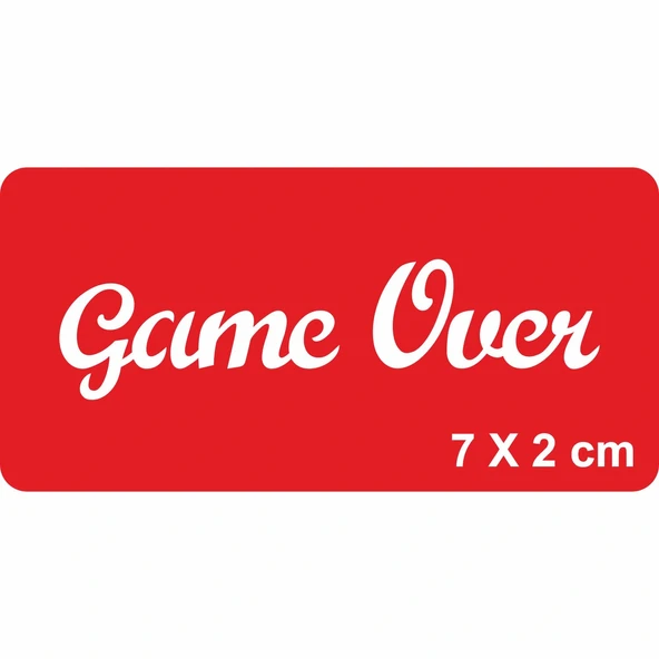 Oyun Bitti Yazısı Tattoo Geçici Dövme Şablonları Kına Kalıpları ürün görseli 1