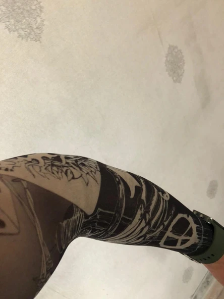 Giyilebilir Çorap Dövme Barış Dövmesi Çift Kol ürün görseli 1