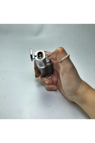 AlsepeteAvm Metal Çift Yanan Turbo Çakmak - Resim 3