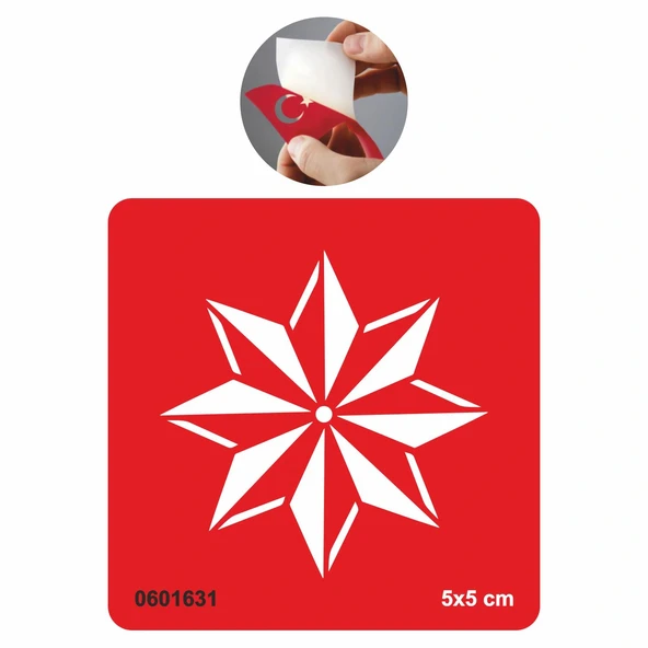 Selçuklu Yıldızı Sembolü Tattoo Geçici Dövme Şablonları Kına Kalıpları ürün görseli 1