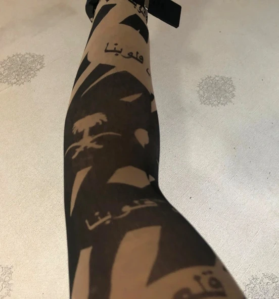 Çift Kol Giyilebilir Dövme Arabic Desenler Tattoo Sleeve ürün görseli 1